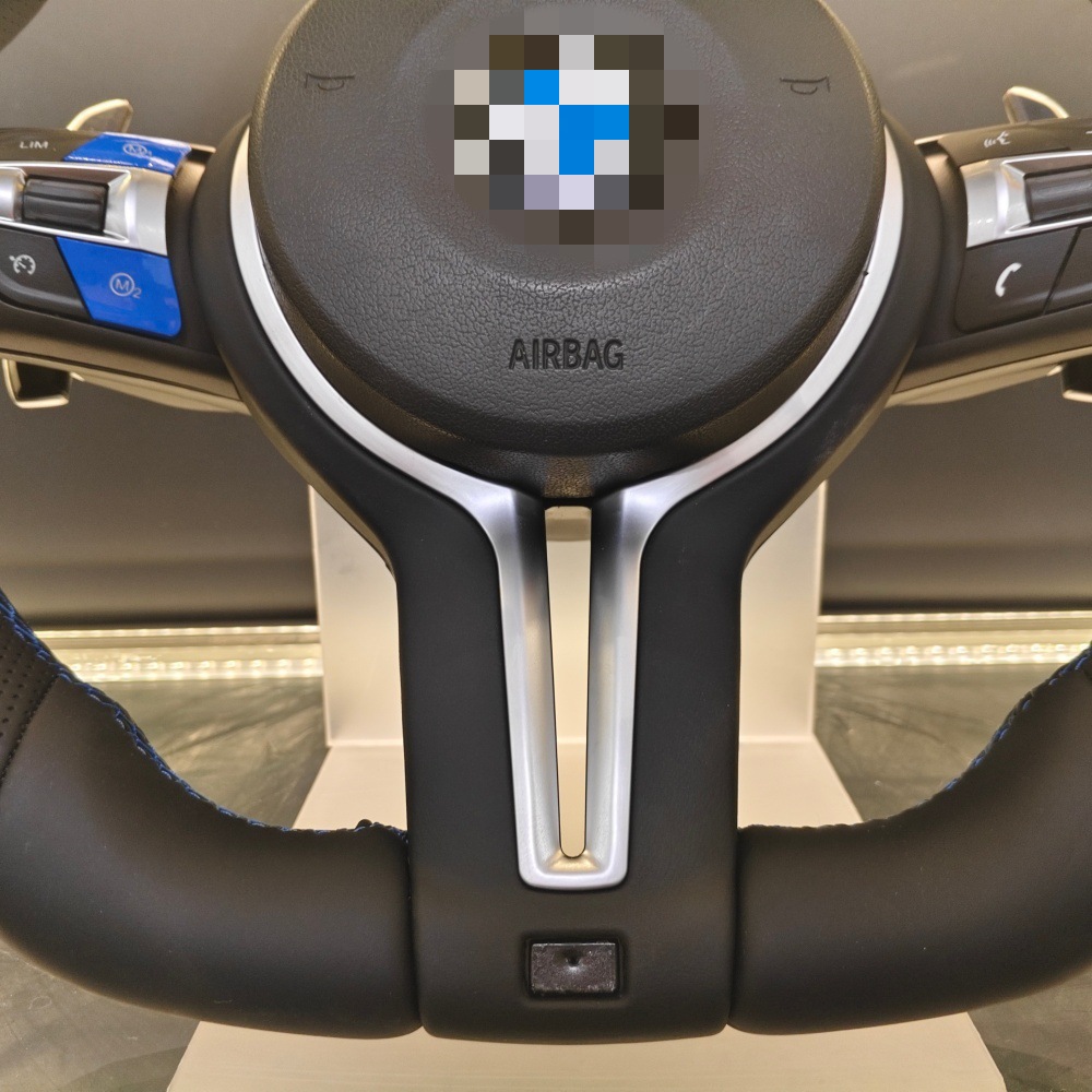 Suitable for BMW 1 Series, 2 Series, 3 Series, 4 Series, 5 Series, 6 Series, 7 Series modified blue button-stitched T-shaped steering wheel assembly
