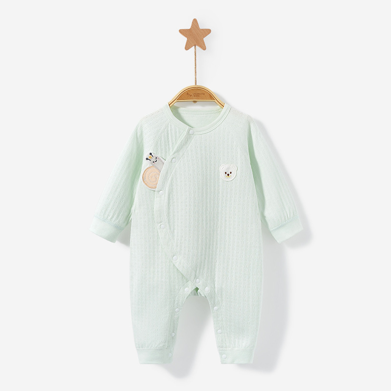 Mono de bebé Primavera, Otoño e Invierno recién nacido tocando fondo cálido algodón hombres y mujeres Luna Llena mameluco pijamas traje ropa de bebé