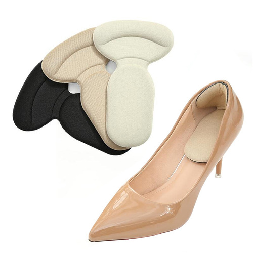 T-shaped two-in-one heel sticker sponge half-size pad T-shaped thickened non-slip high-heeled shoes anti-wear heel pad