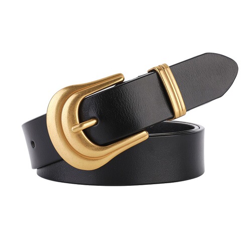 New Retro Women's Belt Western Leisure Pin Buckle Jeans With Women's Versatile Decorative Genuine Leather Belt Wholesale