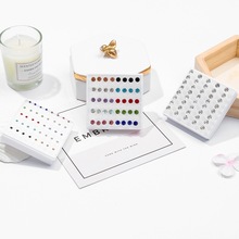 简约水钻塑料耳钉套装批发韩国地摊耳饰耳环女小饰品源头工厂配饰