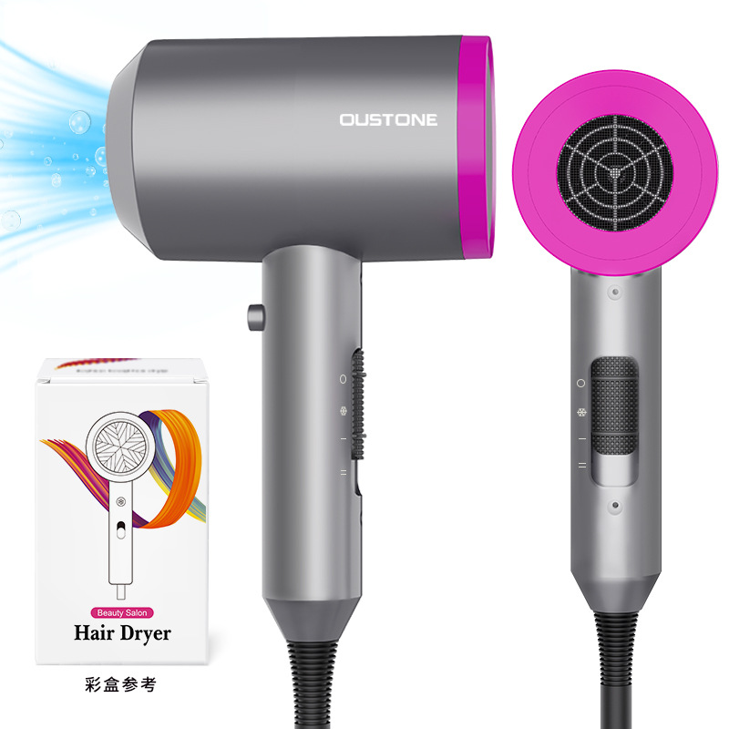 Manufacturer Customized Amazon Cross-Border Negative Ion Hair Dryer Household T-Shaped High-Power European and American Standard Hair Dryer