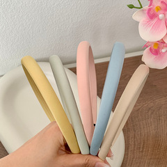 高顱頂藍色發箍頭飾網紅2023新款高級感細款壓發百搭頭箍外出發卡