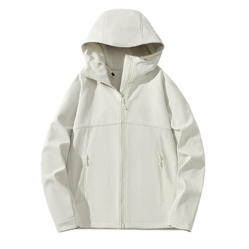 秋冬季新款户外运动情侣款登山服软壳连帽风衣夹克加绒外套男冲锋|undefined