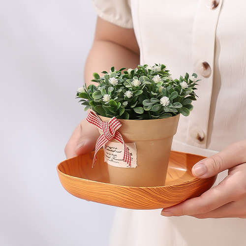 New imitation peach wood grain spit bone dish, dining table bone dish, fruit plate, creative snack plate, snack plate, bone spit dish, home use