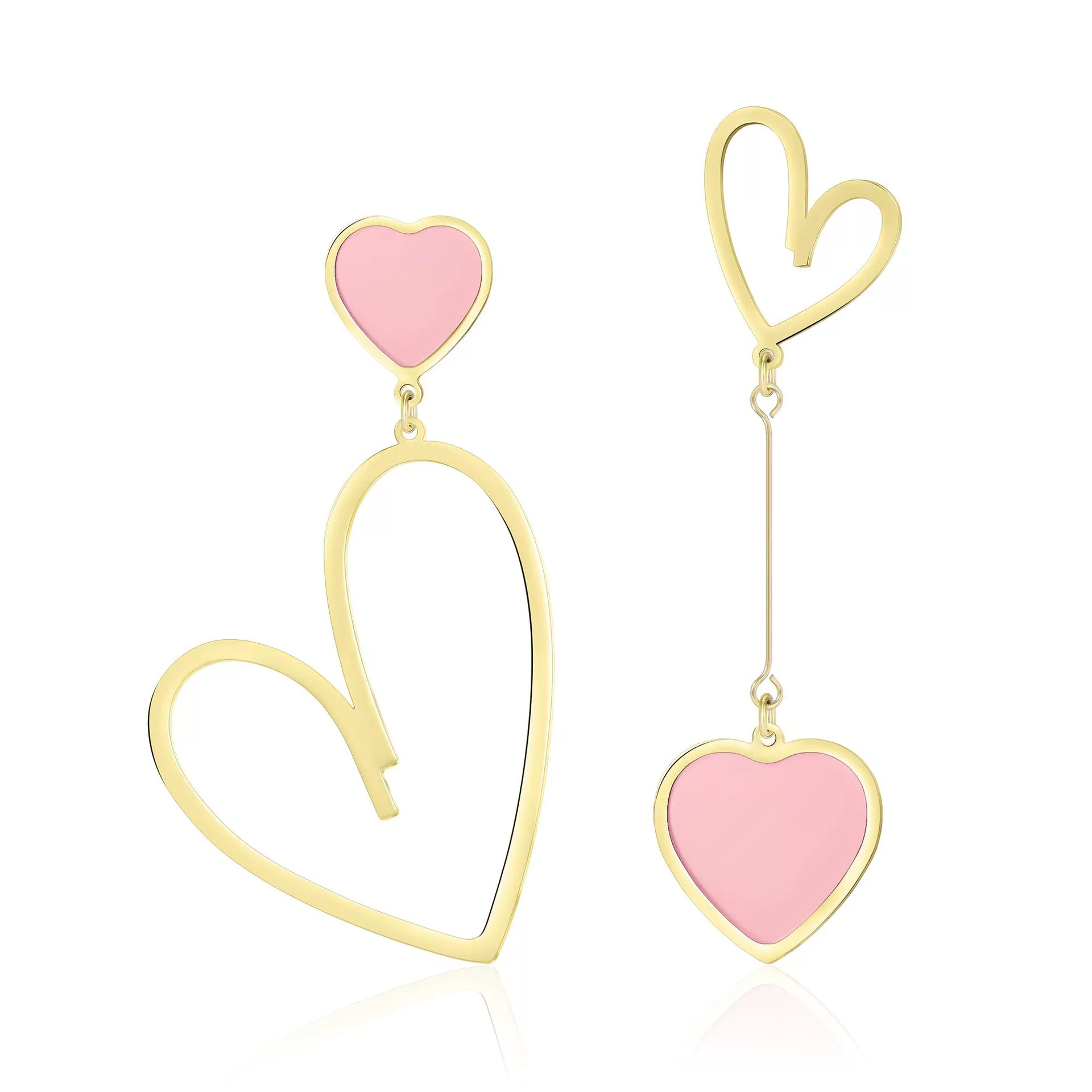 Трансграничные серьги в форме сердца капает масло любовь подвесные подвески европейские и американские серьги Амазонка авангард милые асимметричные серьги