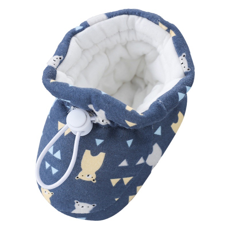 Men's and Women's Baby Cotton Shoes, Cotton Socks, Winter Baby Toddler Shoes, Warm and Velvet, Thickened, Soft Soles, Non-Falling, Wholesale