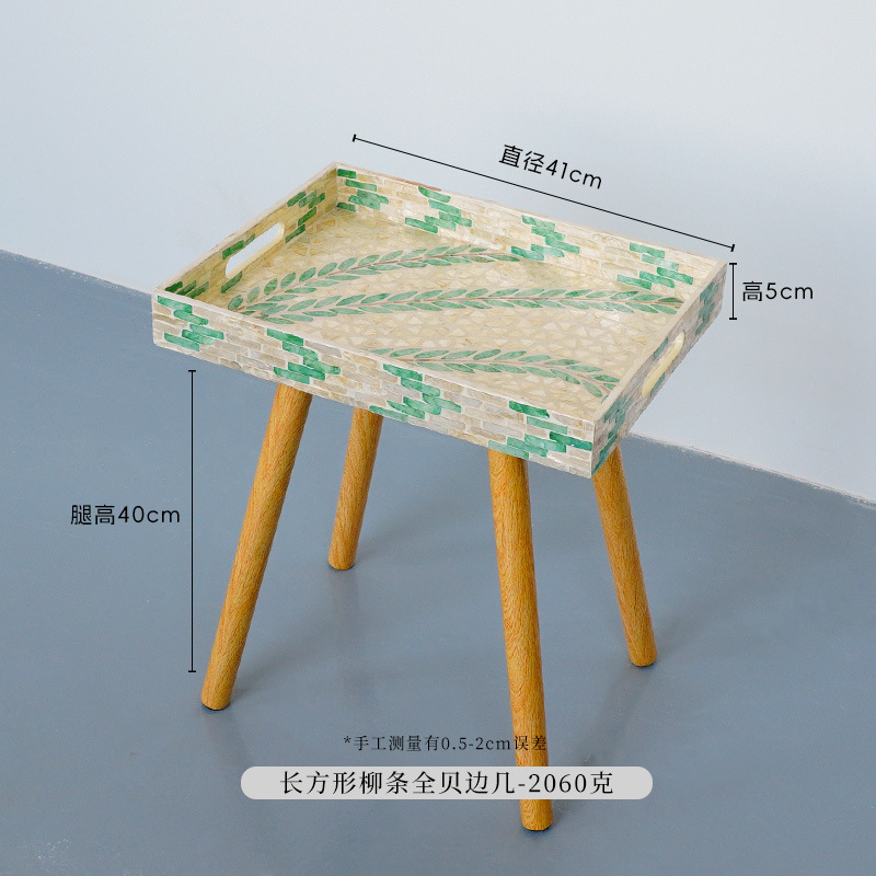 Mesa de té de madera sólida, mesa de té de madera sólida, sofá de salón, mesa redonda de balcón, mesa de té de almacenamiento en el hogar