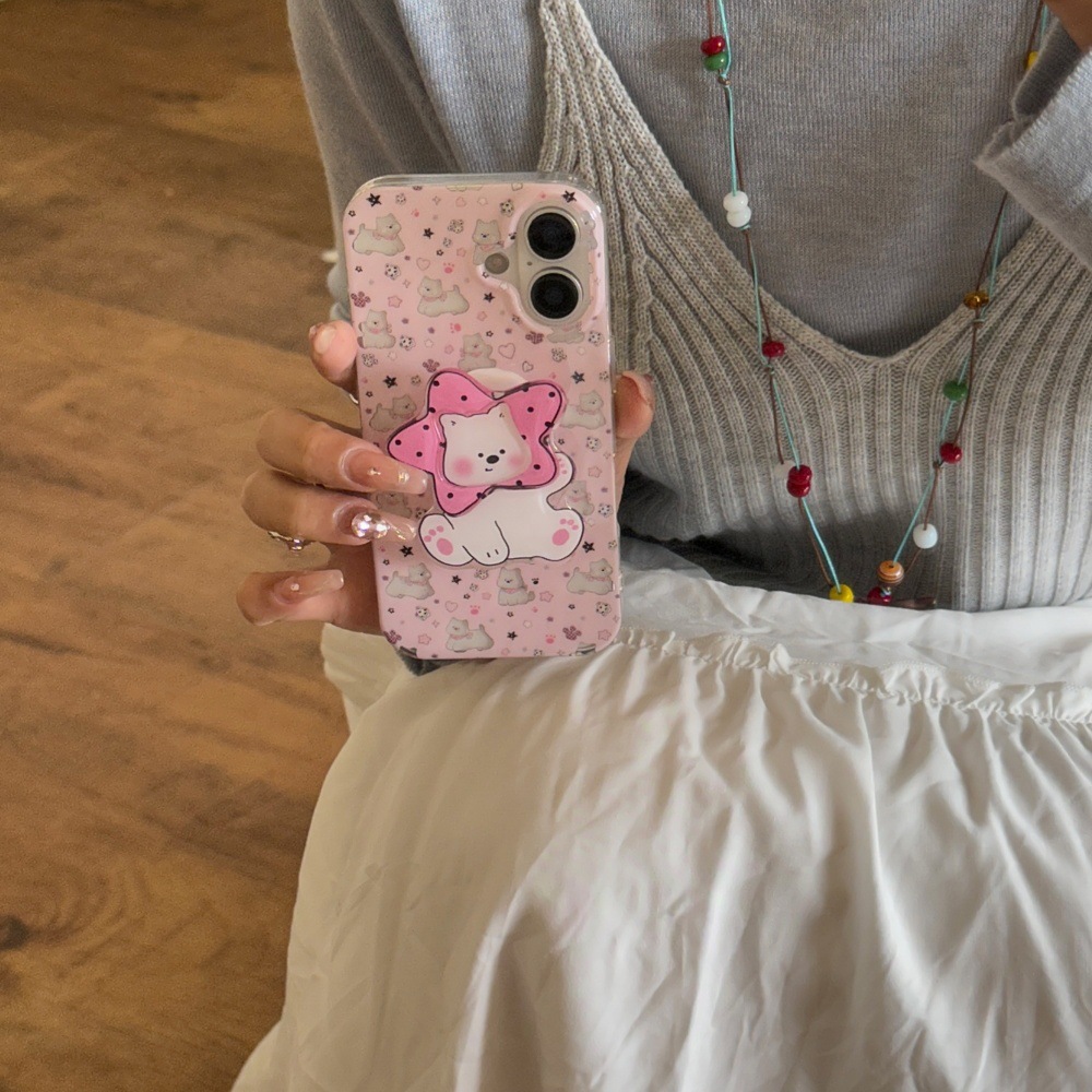 Ins estrellas de dibujos animados West Highland para iphone15 soporte 16ProMax funda para teléfono 13/14 Apple 16 mujer