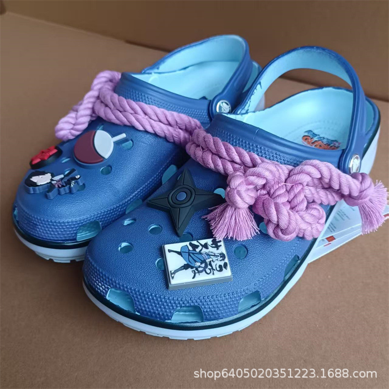 Nuevos zapatos Dongdongdiy accesorios Naruto Zhibo Sasuke zapatos de playa para hombres y mujeres fabricantes de comercio exterior transfronterizo al por mayor
