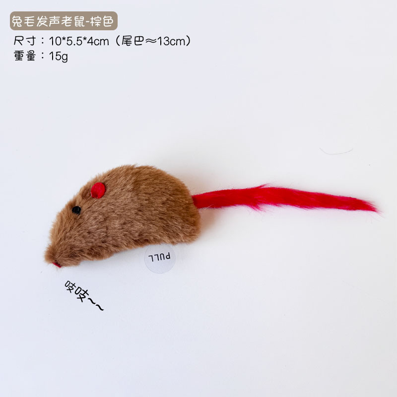 토끼털 소리 쥐 갈색
