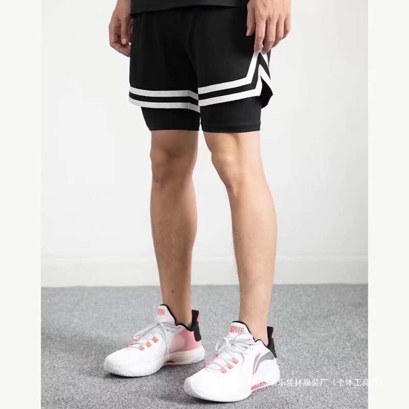 Men's Breathable Mesh Two-In-One Sports Shorts for Fitness, Training, and Running Men's Breathable Mesh Two-In-One Sports Shorts for Fitness, Training, and Running