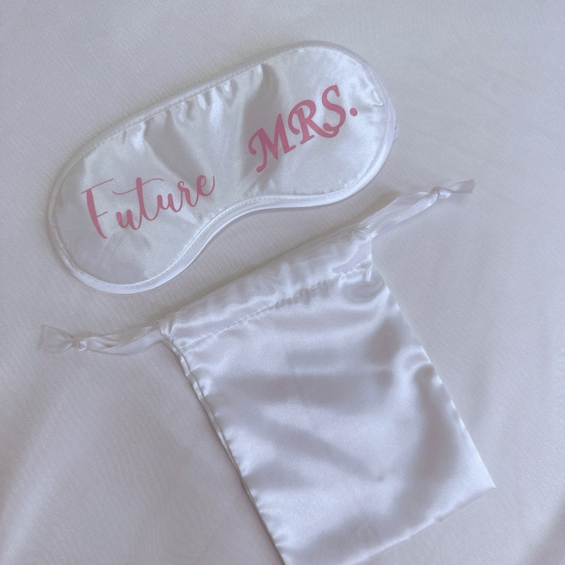 Máscara de ojo nupcial dama de honor regalo de boda bolsa de almacenamiento sombreado traje transpirable fabricante de máscara de ojo de regalo de aviación en stock