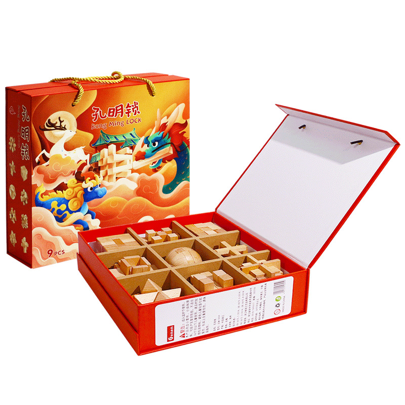 Luban Lock Kong Ming Lock conjunto completo de mortaja y mortaja bloques de construcción niños estudiantes de primaria por encima de 6 juguetes educativos 8-12 años de edad
