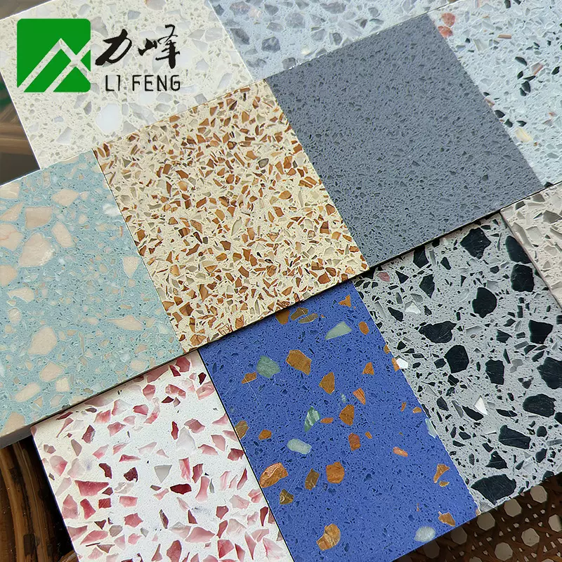 厂家无机水磨石预制水磨石砖商场店铺墙地面防滑耐磨人造石批发