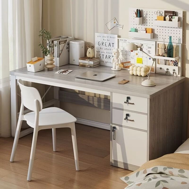 Desk study table for students, home use writing computer desk, desktop workbench, simple bedroom desk with drawers, office desk Desk study table for students, home use writing computer desk, desktop workbench, simple bedroom desk with drawers, office desk