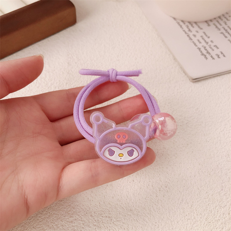 Coreano dulce dibujos animados cabello de gato anillo de cabello de la chica de cola de caballo bola de correa de cabello Sanrio cuerdas de cabello adornamiento para el cabello