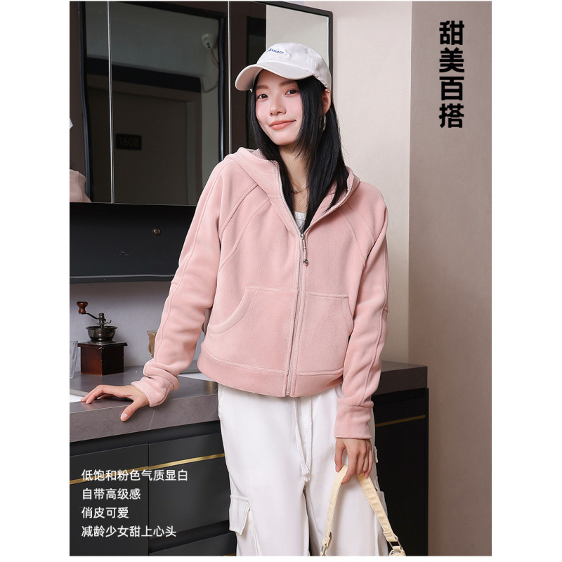 lulu同款2025秋冬爆款连帽拉链式保暖长袖运动瑜伽休闲卫衣外套女|undefined