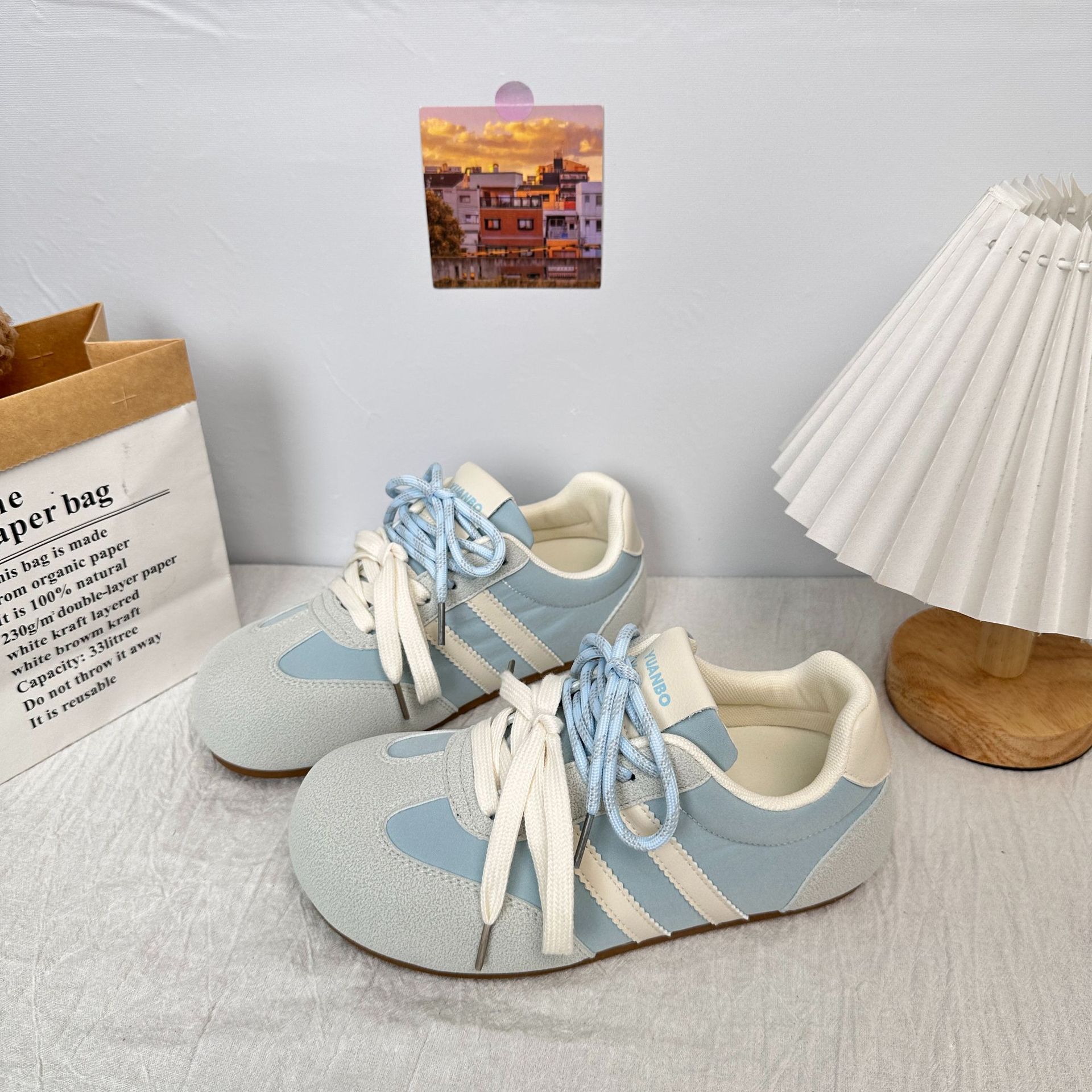 Yuanbo retro todo-fósforo zapatos Forrest Gump para estudiantes zapatos de entrenamiento alemán para mujer 2025 primavera y otoño zapatos deportivos casuales ligeros para el cabello image 4