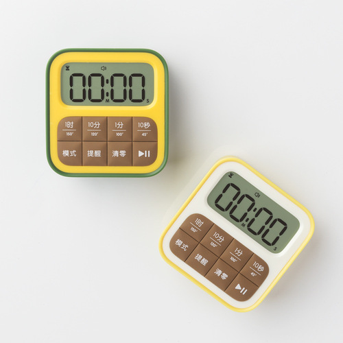 New fruit mini timer kitchen time management children learning planning silent alarm clock magnetic wall hanging