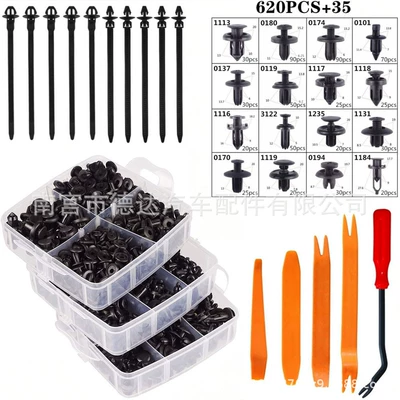 Cross-Border Boxed Car Buckle Digər kuzov və aksesuarlar - boxed-620pcscontaining-5-tools-20-sponge-pads-10-ties-carton-bubble-bag655pcs