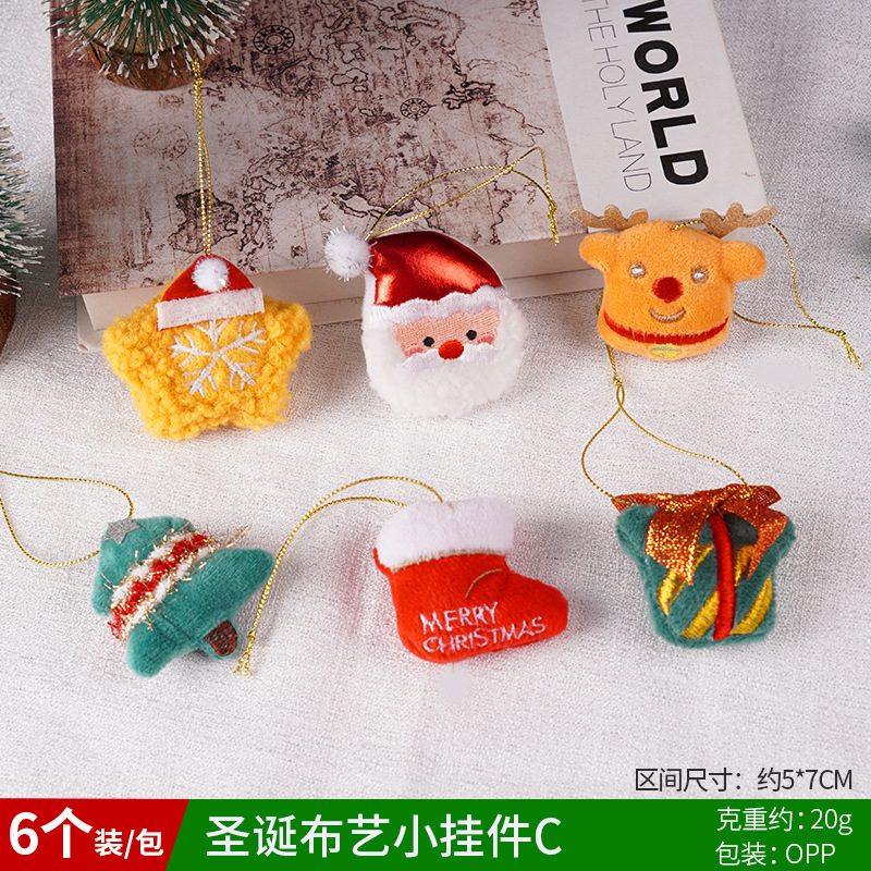 Colgante de tela de Navidad, ciervo viejo, árbol de Navidad, más paquetes, decoraciones de Navidad, hotel, centro comercial, vestido de vacaciones