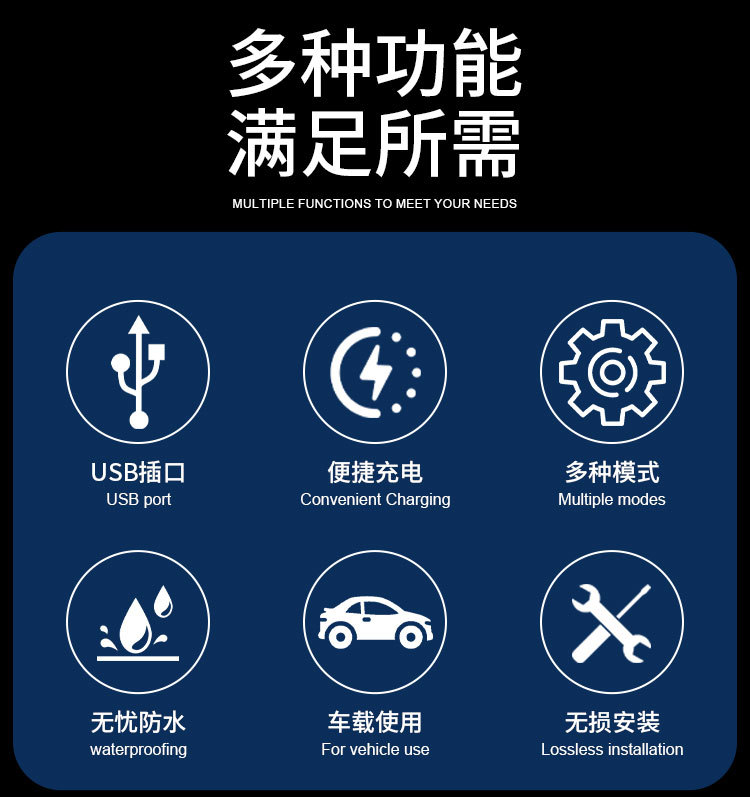 Vehicle-Mounted Remote Pilot Light, Car Laser Cannon, Solar Anti-Rear Collision, High-Speed Help, Anti-Fatigue Flash Warning Light