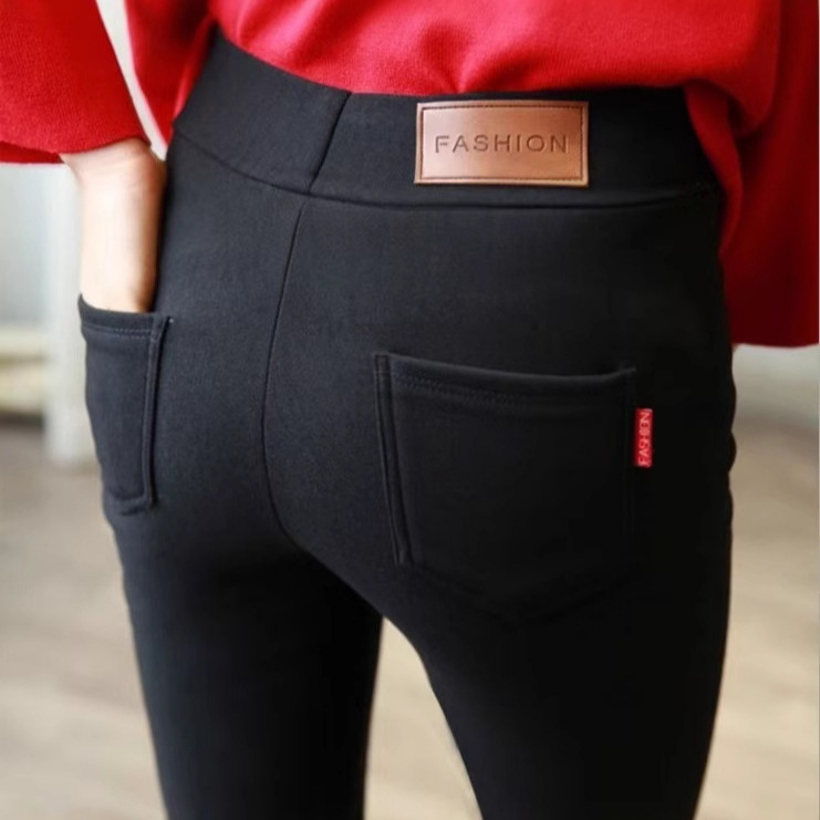 Southeast Asia Specializes in Supplying Plus-Size Black Women's Pants for Outerwear, Slim-Fit Elastic Skinny Long Pants for Women, Factory Wholesale Southeast Asia Specializes in Supplying Plus-Size Black Women's Pants for Outerwear, Slim-Fit Elastic Skinny Long Pants for Women, Factory Wholesale