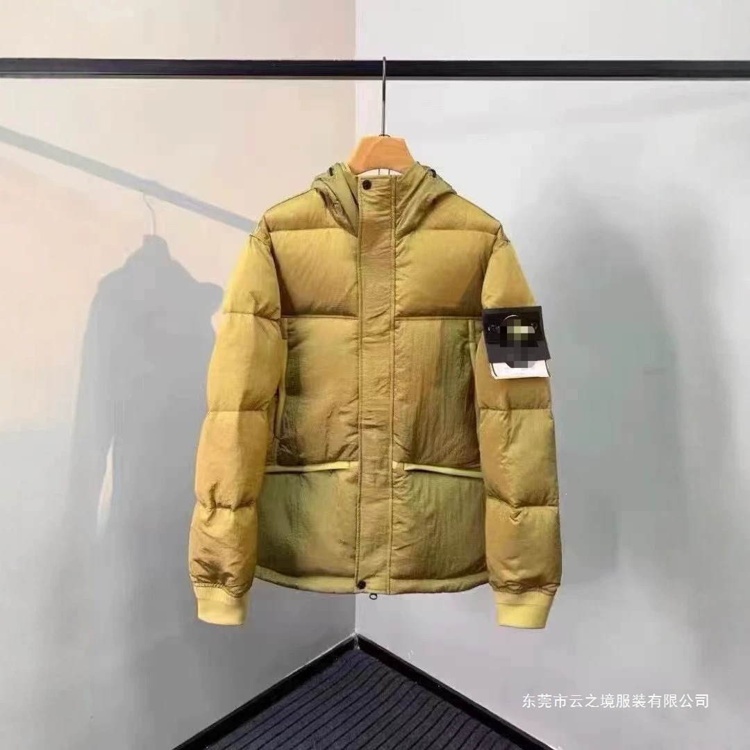 跨境大码奢华设计std刺绣LOGO可拆简约时尚抗寒男士羽绒服外套