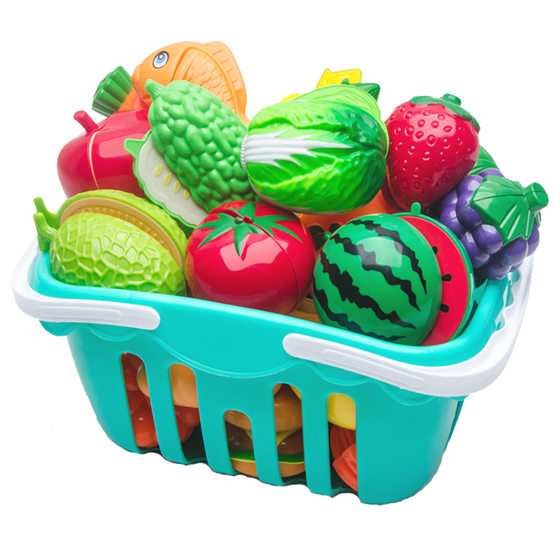 Cross-border Children's Play-house Fruit Chicing Simulation Kitchen Stove Girl Vegetable Cake Pizza Toy suit