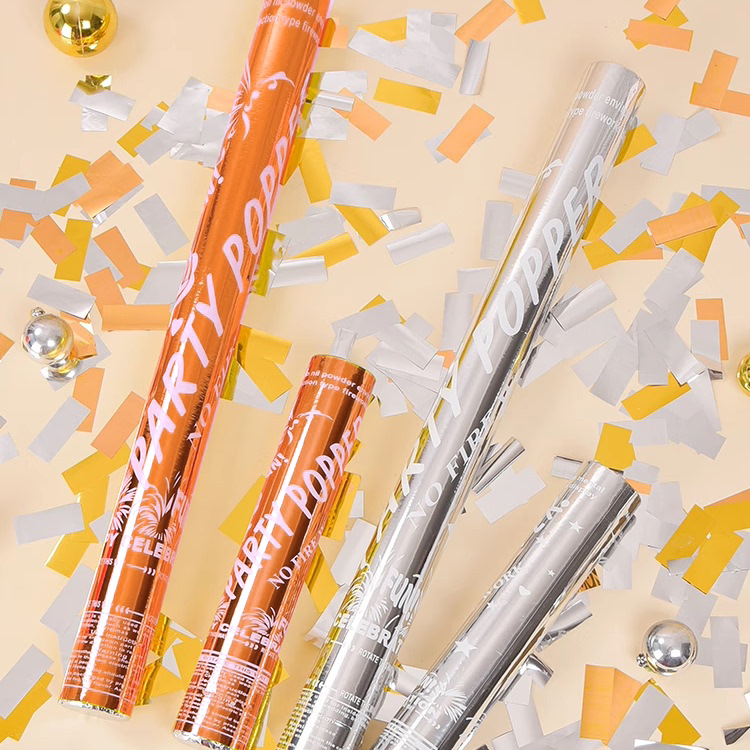 Cañón de regalo de mano especial para la boda torcida mano cinta de color casada rociador de flores cañón de color pétalos de boda regalos de lluvia