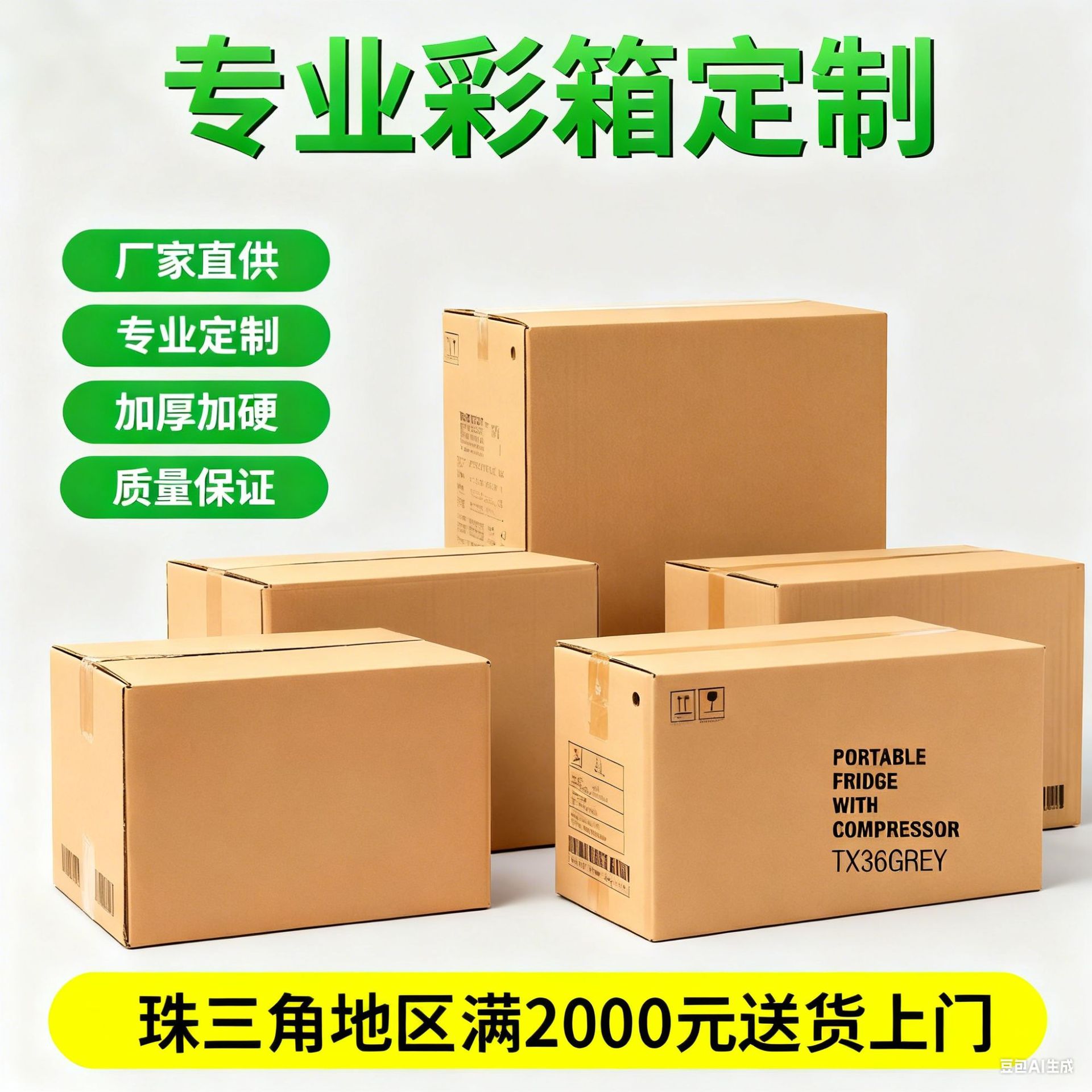 瓦楞彩箱纸箱飞机盒大号箱邮政搬家打包快递礼品彩盒包装盒超大