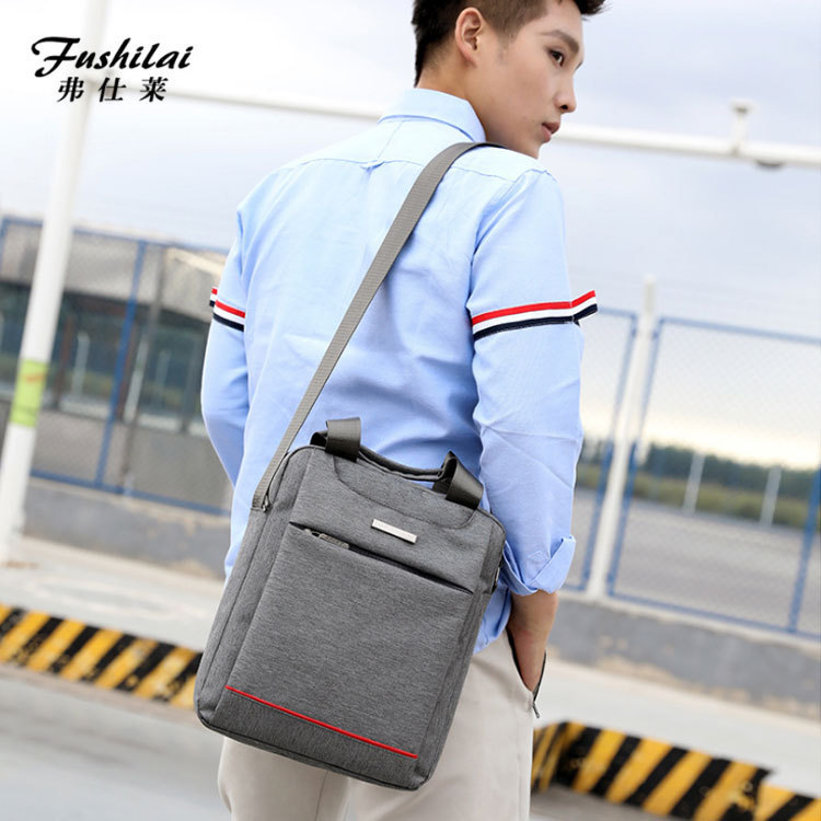 Bags for Men Cross-Border Wholesale New Fashion Business Casual Simple Waterproof Crossbody Bag with Large Capacity Trendy Leisure Handbag