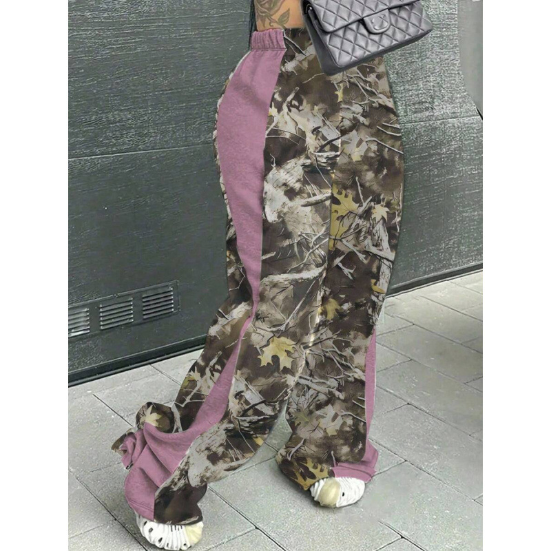 V 53811 Color Block Wide Leg Pants Pantalones de piernas anchas de color para mujeres image 7