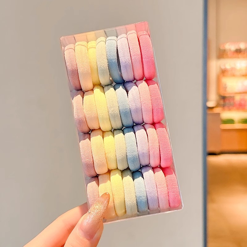 Niños no lesionan anillo de cabello para niñas atando cabello para niñas bebés de alta elasticidad correa de goma duradera cuerda de cabeza