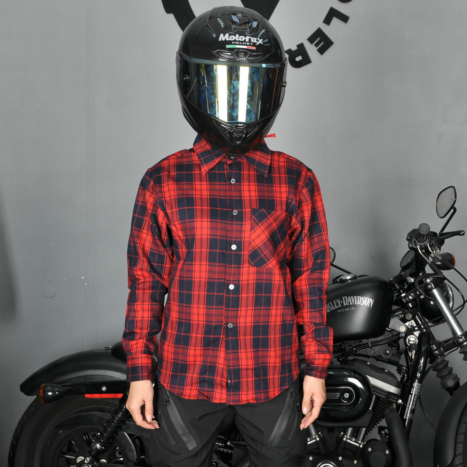 VOLERO Traje de ciclismo de motocicleta Mujeres Ocio Four Seasons Camisa a cuadros de motocicleta resistente al desgaste y al desgarro Chaquetas a prueba de caídas