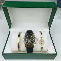Laojia Di Tongna Quartz Watch Three-Piece Set with Packaging Jewelry Watches Set ‌   Ag017