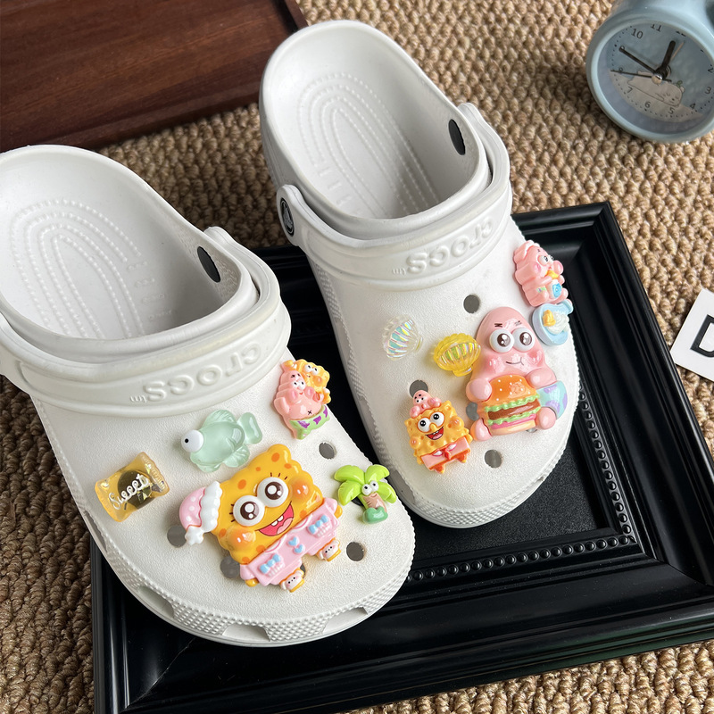 Cartoon Sea-Themed Shoe Charms Compatible with Adult and Children's Clogs, DIY Detachable Shoe Decoration Cartoon Sea-Themed Shoe Charms Compatible with Adult and Children's Clogs, DIY Detachable Shoe Decoration