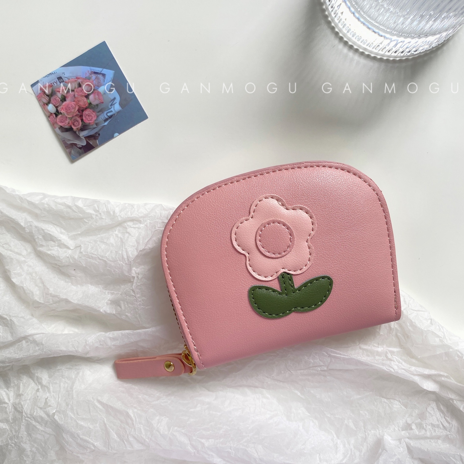 Tarjetero tipo acordeón con diseño de flores de estilo japonés, cartera para mujer, compacta, portátil, monedero, tarjetero con múltiples ranuras para tarjetas, tarjetero para tarjetas de autobús