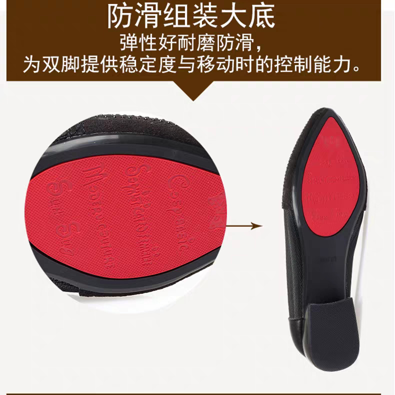 Giày sandal nữ đế bệt lưới hở mũi da thật size lớn 41–43 — màu đen chi tiết 6