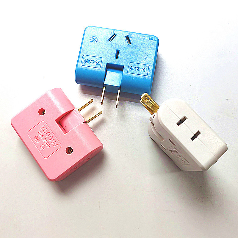 Tai Niu Hui two-pole conversion 7-hole socket charger conversion socket power socket with safety door white blue pink Tai Niu Hui two-pole conversion 7-hole socket charger conversion socket power socket with safety door white blue pink