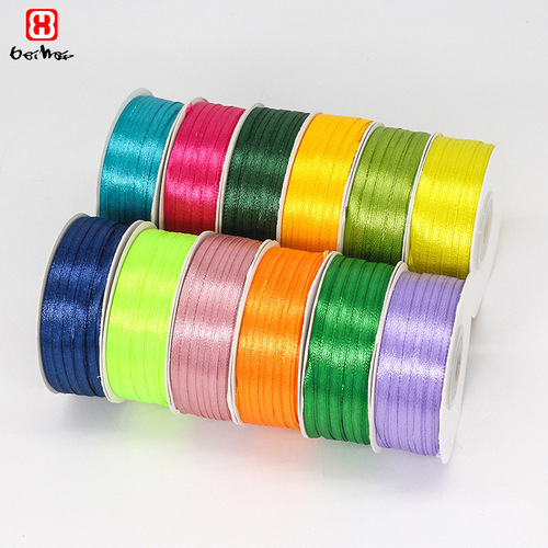 Manufacturer wholesale 0.3cm double-sided ribbon, tag ribbon, ribbon webbing, 3mm bookmark ribbon