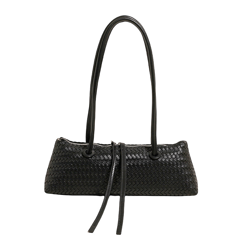 Bolso de axila de textura transfronteriza 2025 verano nuevo bolso femenino bolso tejido de moda bolso de hombro retro de gran capacidad