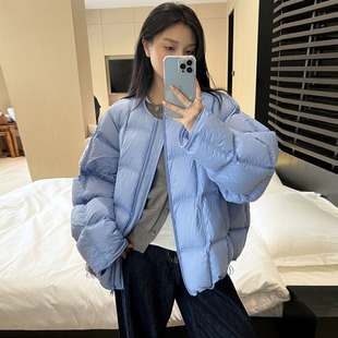 Candy-Colored Lightweight down Jacket for Women, 2025 Winter Short Cloud Ultra-Light White Duck down Puffer Coat Trendy