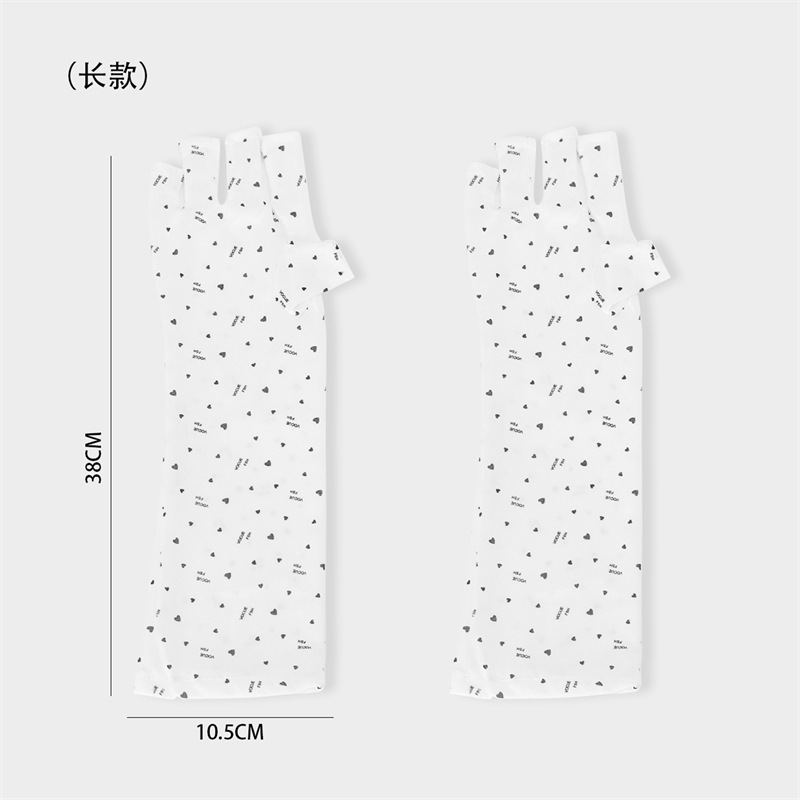 Nuevo patrón de amor de uñas guantes a prueba de negro UV a prueba de sol antideslizante lámpara para hornear aislamiento térmico fugas guantes de dedo