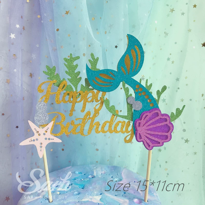 Panfan baking cake decorate the original model turtle shell shell, marine series plug -in birthday cake dessert