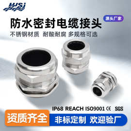 鸿爵斯 PG 型不锈钢电缆接头 PG7-PG63 防水格兰头 金属电缆密封