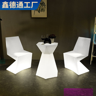 Cafe Luminous Tables and Chairs Internet Celebrity Ktv Nightclub Bar Table Clear Bar Hotel Creative Table Led Dongguan Furniture