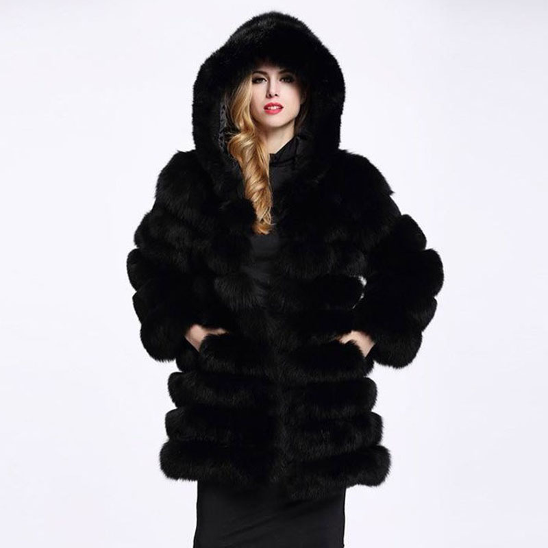 Women's Clothing Haining fur fox fur coat new long women's leisure long sleeved warm coat_voghion.com