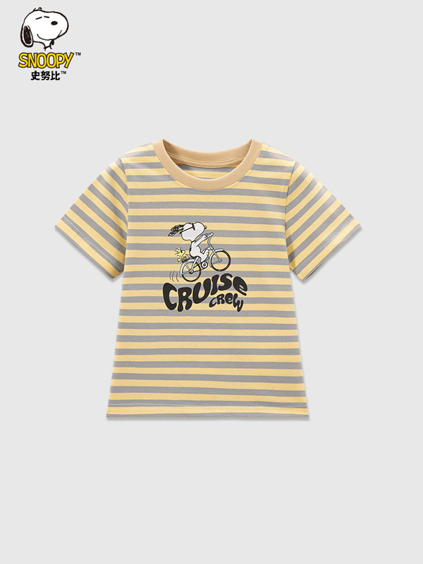 スヌーピー童装夏の新型男児百合半袖tシャツの中の大童の薄い丸襟のtシャツの半袖上着|undefined